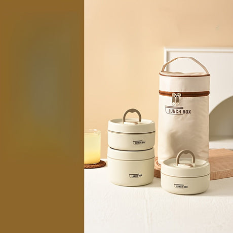 3-in-1 Insulated Stainless Steel Lunch Box - Stackable & Reusable Julia M LifeStyles