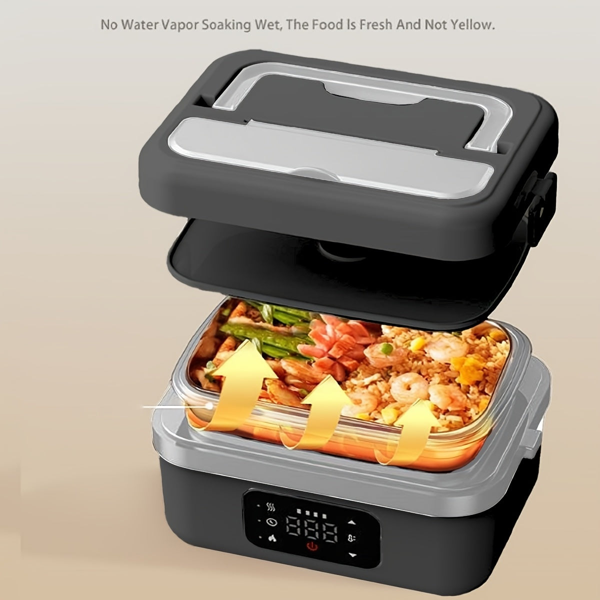 Wireless Electric Insulated Lunch Box - Built-in 8000mAh Battery, 60W Heating Lunch Box 33.81oz Stainless Steel Portable Food Heater, Can Be Used As A Power Bank To Charge Mobile Phones, Suitable For Travel, Cars, Truck Drive Julia M LifeStyles