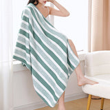 Wide And Narrow Striped Towel Set Coral Fleece Bath Towel