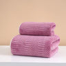 Wide Stripe Dark Stripe Coral Velvet Printing Towels Suit