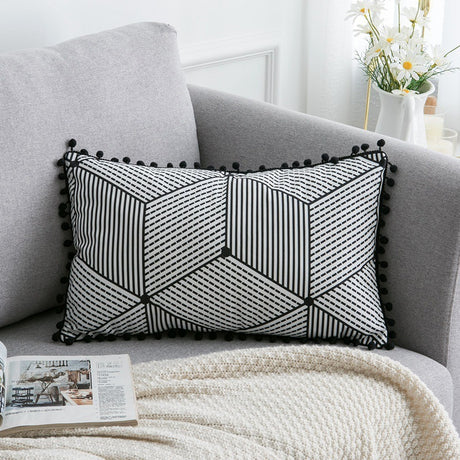 Bohemian Elegance Plush Throw Pillow Cover 30x50cm & 45x45cm