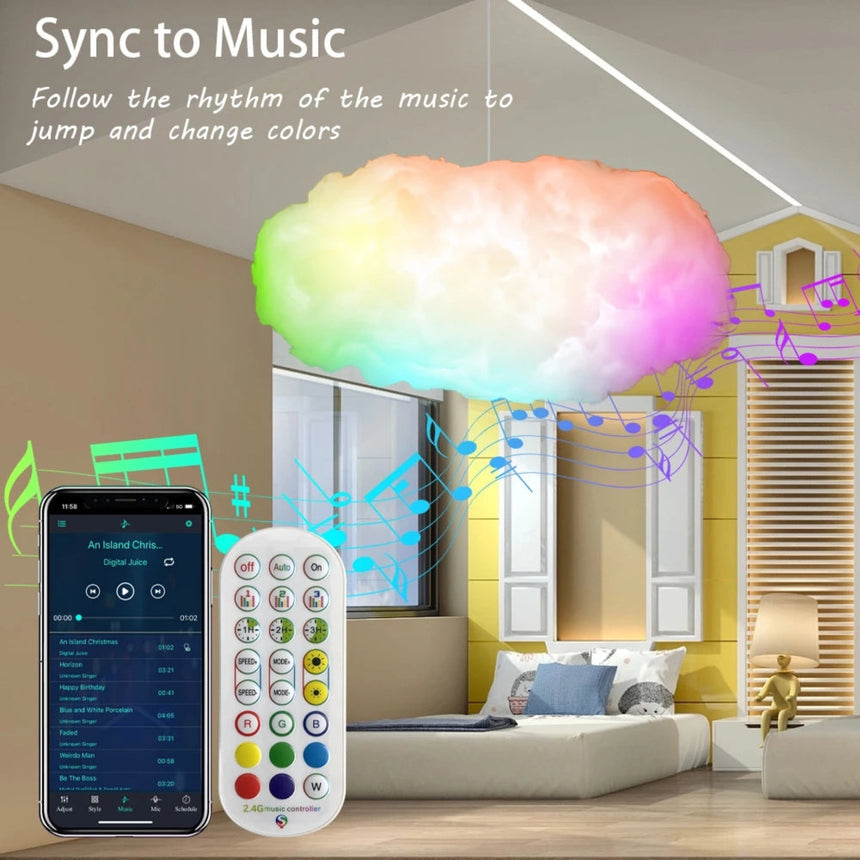 Luxe 3D RGBIC Cloud Ambient Light with Music Sync & App Control