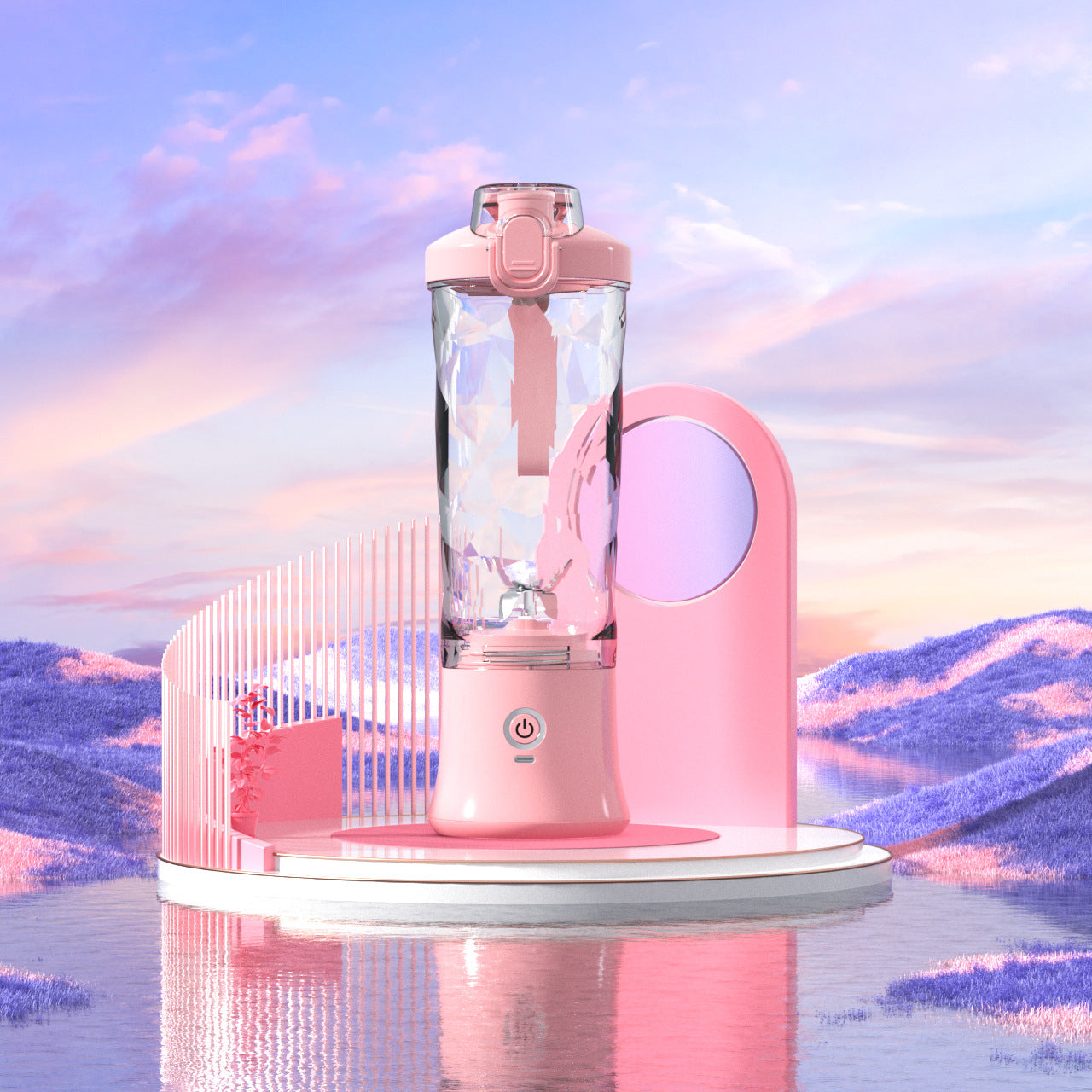 Luxury 6-Blade Portable Personal Blender with 20oz Capacity & Type-C Charging