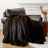 Luxury Black Faux Fur Throw Blanket for Couch, Chair, and Bed Julia M LifeStyles