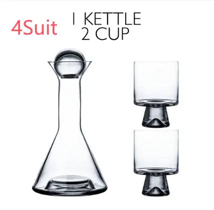 European-Style Crystal Glass Electroplating Rose Gold Water Jug American Decanter Wine Set - Julia M LifeStyles