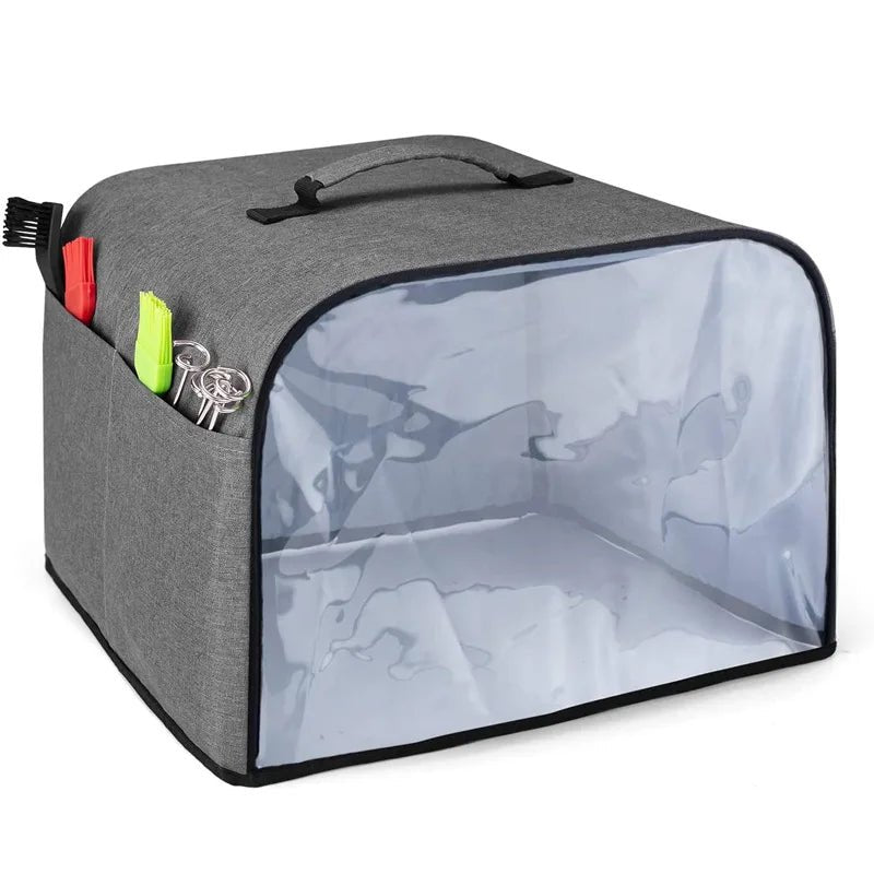 Durable Kitchen Dust Cap With Storage Pockets Air Fryer Hood For Household Bread Baking Toaster Cover - Julia M LifeStyles