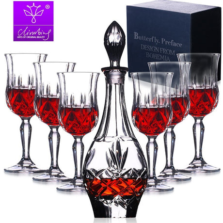 Elegance Crystal Glass Liquor Set – Timeless Sophistication