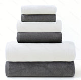 Solid Color Simple Towels 6-piece Cotton Suit