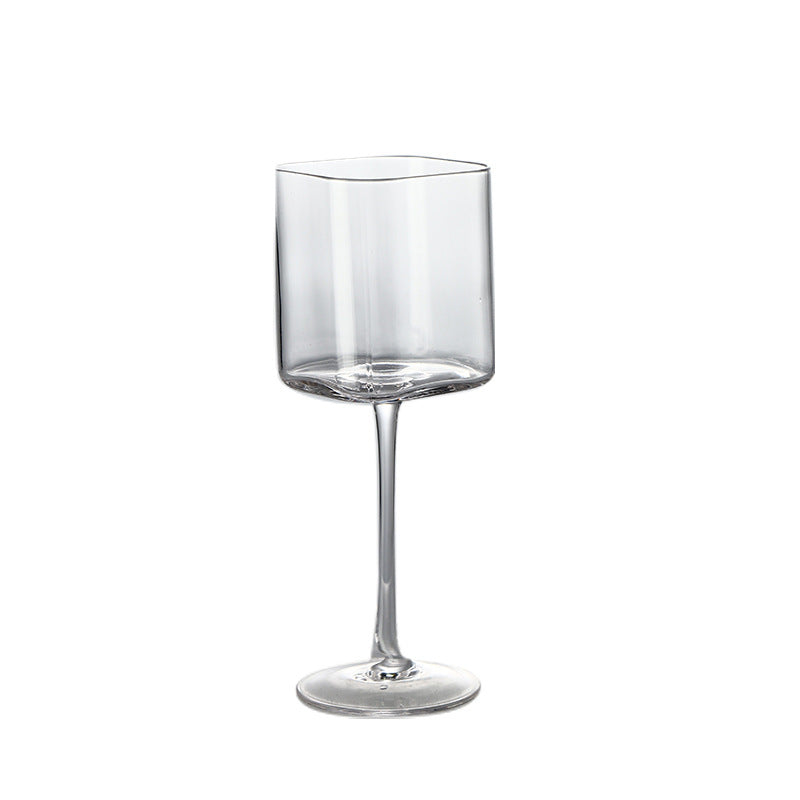 Creative Square Tall Nordic Glass – 390ml Elegant Cocktail Cup