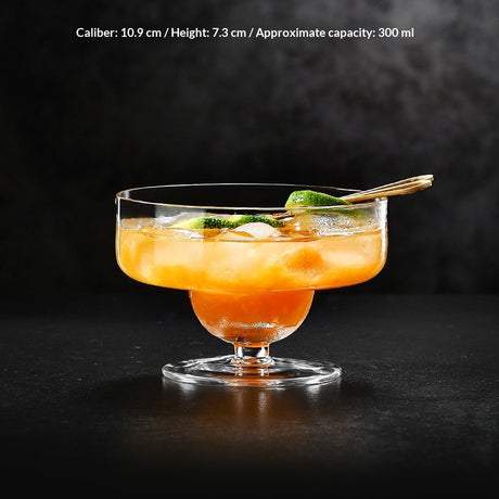 Elegant Glass Stemware for Coffee, Fruit Tea, and Beverages