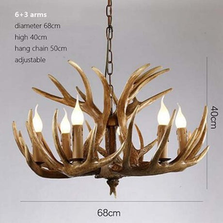 Nordic Retro Antlers Chandelier: A Touch of Elegance