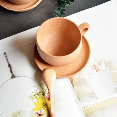 Eco-Friendly Wooden Coffee Set 🌿🍵 - Julia M LifeStyles