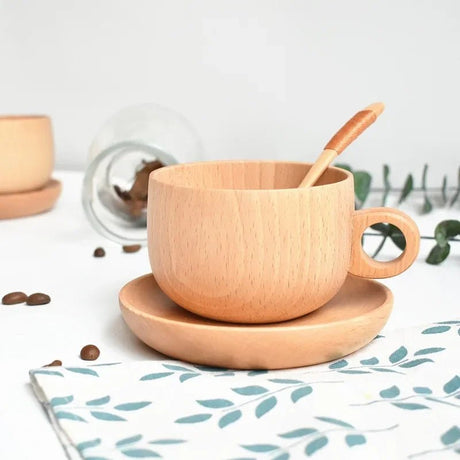 Eco-Friendly Wooden Coffee Set 🌿🍵 - Julia M LifeStyles
