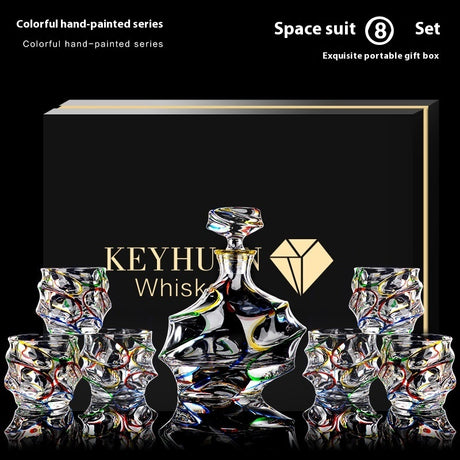 Painted Crystal Glass Liquor Glass Set - High-grade Wine Set