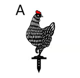 Chicken Yard Art Outdoor Garden Back Yard Gazon Stakes Hen Yard Decor