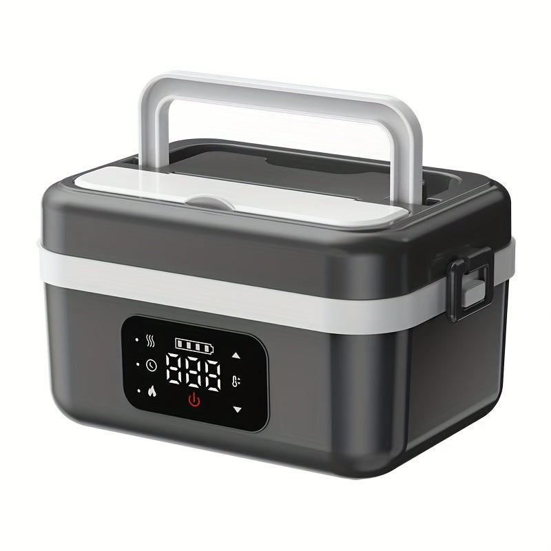 Wireless Electric Insulated Lunch Box - Built-in 8000mAh Battery, 60W Heating Lunch Box 33.81oz Stainless Steel Portable Food Heater, Can Be Used As A Power Bank To Charge Mobile Phones, Suitable For Travel, Cars, Truck Drive Julia M LifeStyles