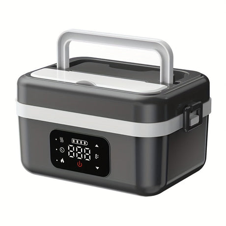 Wireless Electric Insulated Lunch Box - Built-in 8000mAh Battery, 60W Heating Lunch Box 33.81oz Stainless Steel Portable Food Heater, Can Be Used As A Power Bank To Charge Mobile Phones, Suitable For Travel, Cars, Truck Drive Julia M LifeStyles
