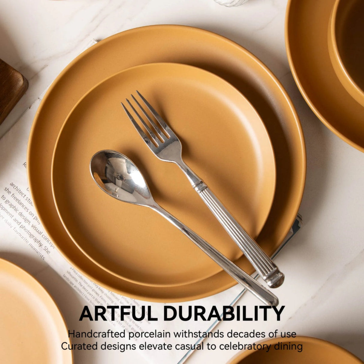 12-Piece Stoneware Dinnerware Set with Mugs - Microwave & Dishwasher Safe