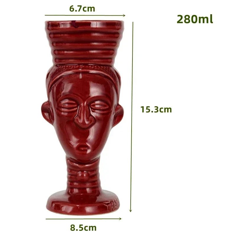 Exotic Tiki Ceramic Cocktail Glass 🍹 - Julia M LifeStyles