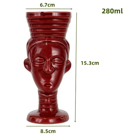 Exotic Tiki Ceramic Cocktail Glass 🍹 - Julia M LifeStyles