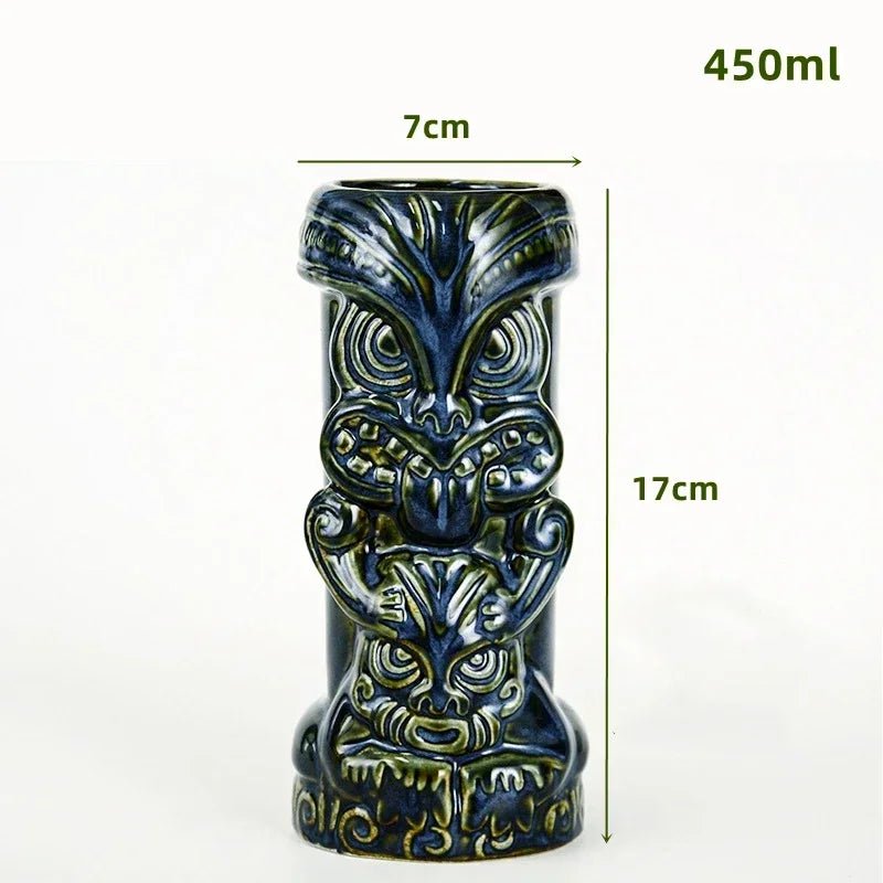 Exotic Tiki Ceramic Cocktail Glass 🍹 - Julia M LifeStyles