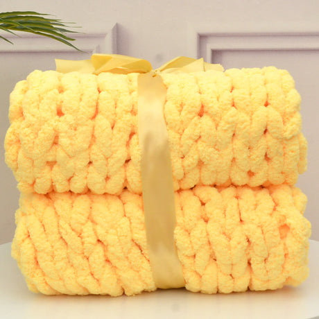 Handmade Thick Wool Woven Blanket in Various Colors