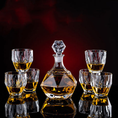 Thickened Whiskey Glass Set – Elegant European Crystal Wine Collection