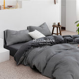 Cotton Simple Knitted Jacquard Quilt Cover Bedding Set