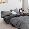 Cotton Simple Knitted Jacquard Quilt Cover Bedding Set