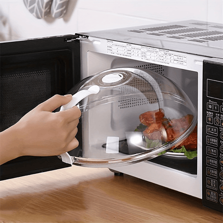 Transparent Glass Microwave Splash Cover for Effortless Cleanup Julia M LifeStyles