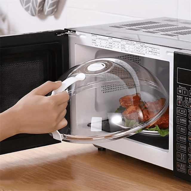 Transparent Glass Microwave Splash Cover for Effortless Cleanup Julia M LifeStyles
