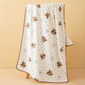 Wide Stripe Dark Stripe Coral Velvet Printing Towels Suit