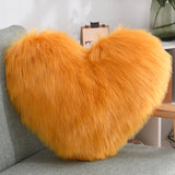 Heart-Shaped Long Plush Fluffy Cushion Cover - Julia M LifeStyles