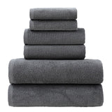 Solid Color Simple Towels 6-piece Cotton Suit