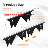 Premium 304 Stainless Steel Retractable Stove Gap Cover – Sleek Black Pair