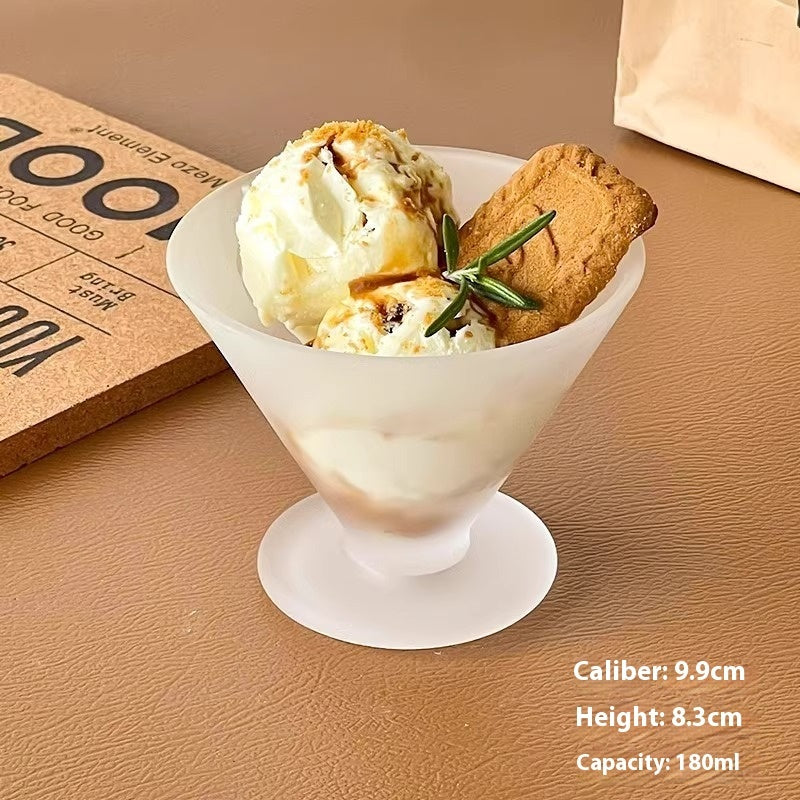 Elegant Irregular Glass Dessert Cup – 180ml-185ml