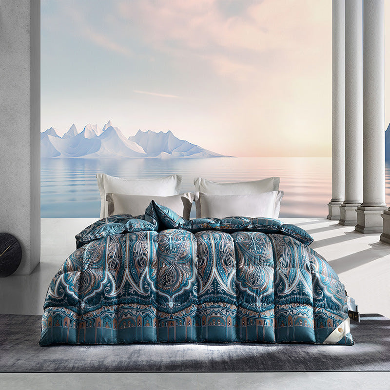 Luxurious 3D Printed All-Season White Goose Down Quilt