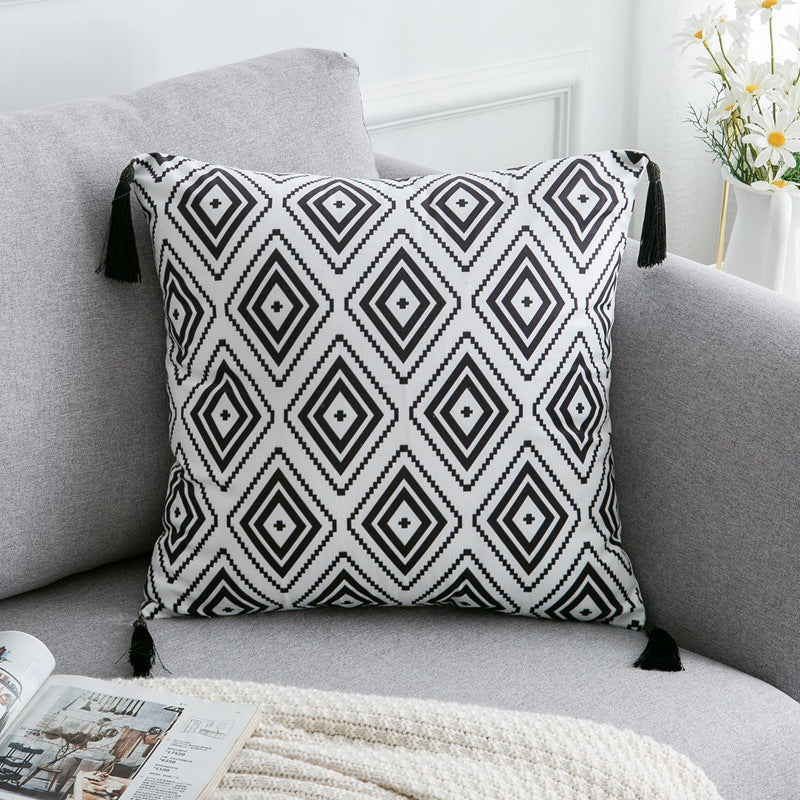 Bohemian Elegance Plush Throw Pillow Cover 30x50cm & 45x45cm