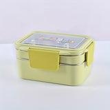 1pc Programmable Stainless Steel Lunch Box with Grids, Leakproof Bento Container, Dishwasher Safe, Rectangle Food Storage for Office, School, Canteen, Home Kitchen - No Electricity Needed,Back to School Julia M LifeStyles