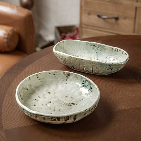 Individual Porcelain Vintage Distressed Salad Bowl