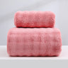 Wide Stripe Dark Stripe Coral Velvet Printing Towels Suit