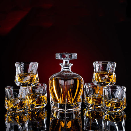Thickened Whiskey Glass Set – Elegant European Crystal Wine Collection
