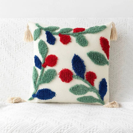 Floral Tufted Cushion Cover Multi-color Decorative Pillow Covers - Julia M LifeStyles