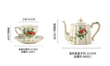 Elegant White & Gold Bone China Teapot and Mug Set for 3 - Julia M LifeStyles