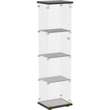Modern White Floor Standing Glass Display Cabinet with 4 Dividers - Julia M LifeStyles