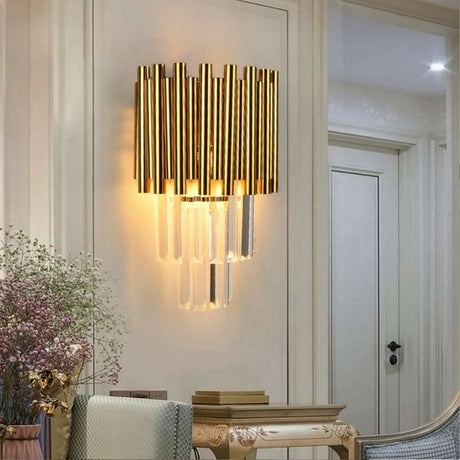 Gold LED Wall Sconce - Illuminate Your Home Gold LED Wall Sconce - Illuminate Your Home 2251832702153833-Gold-W25 H36cm-Warm Light 3000K Wall light fixtures 267