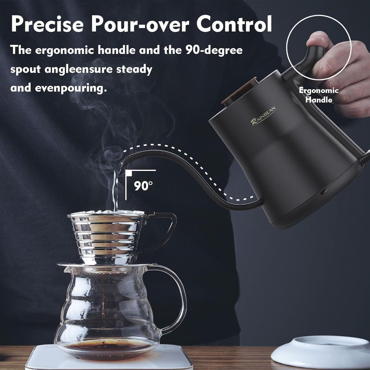 Gooseneck Electric Kettle for Precision Pouring and Rapid Heating - Julia M LifeStyles