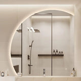 Dimmable Half Moon LED Smart Mirror with Anti-Fog Technology - Julia M LifeStyles