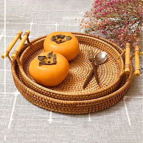 Hand-Woven Rattan Bread Storage Basket 🍞 - Julia M LifeStyles