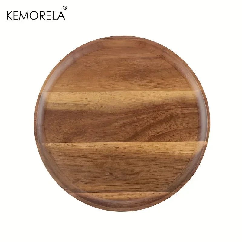 Handmade South American Walnut Round Sushi Plate 🍣 - Julia M LifeStyles
